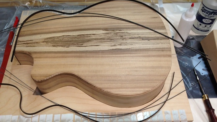 Cozad Guitars - Binding the Back