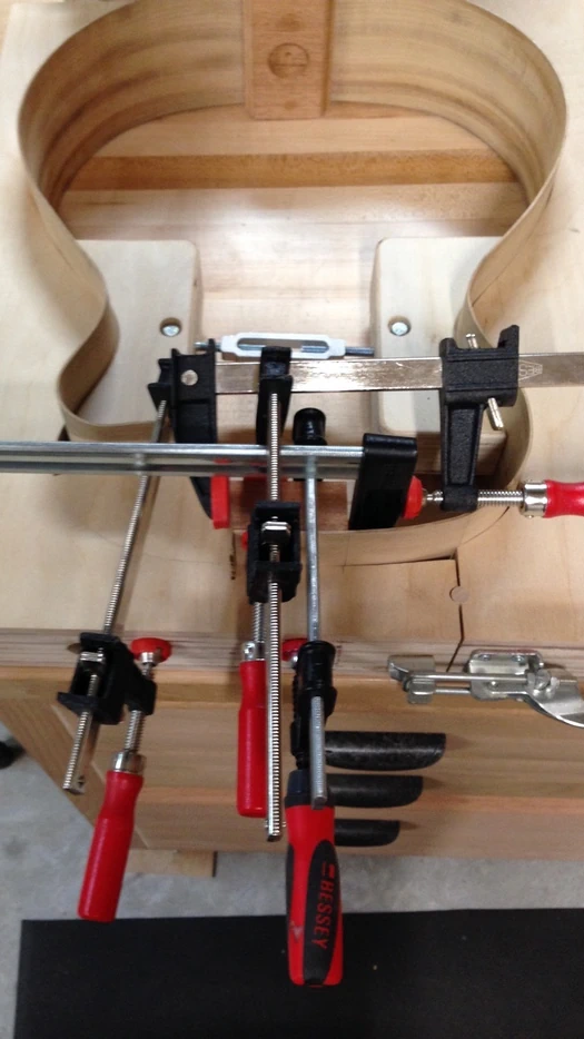 Cozad Guitars - Sides in Mold