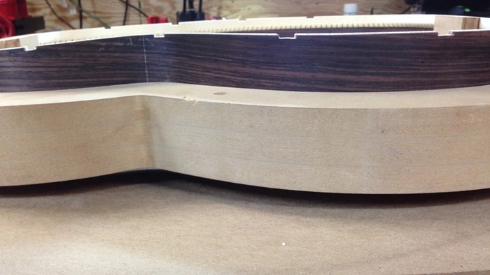 Cozad Guitars - Sides Notched for Bracing