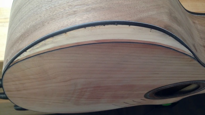 Cozad Guitars - Arm Bevel Ready for Veneer