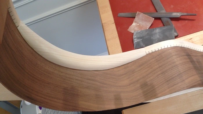 Cozad Guitars - Arm Bevel Support Inside View