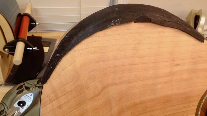 Cozad Guitars - Arm Bevel Veneer Applied
