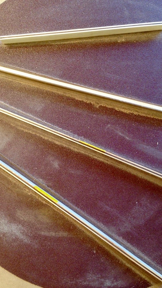 Cozad Guitars - Sanding the Back Braces