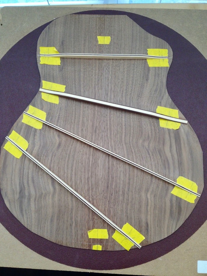 Cozad Guitars - Back Braces Attached