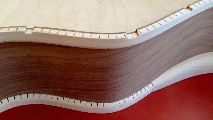 Cozad Guitars - Notches in the Kerfing