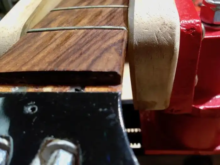 The old, worn Fretboard
