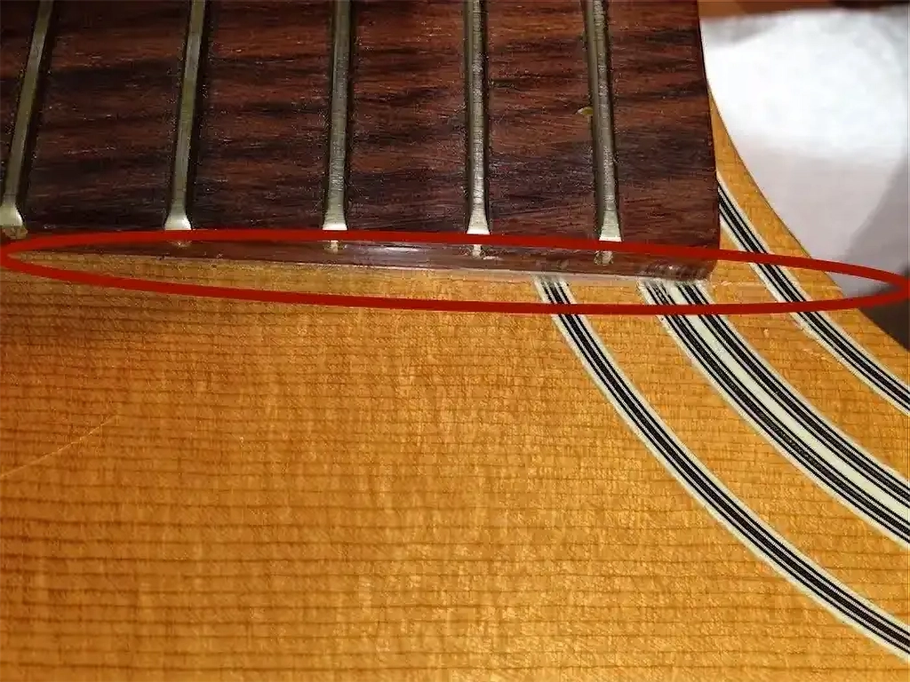Soundboard Shear along the Fretboard Extension