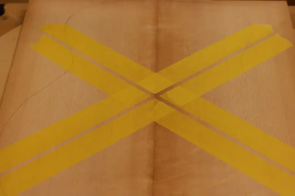 Tape for positioning the X-Brace