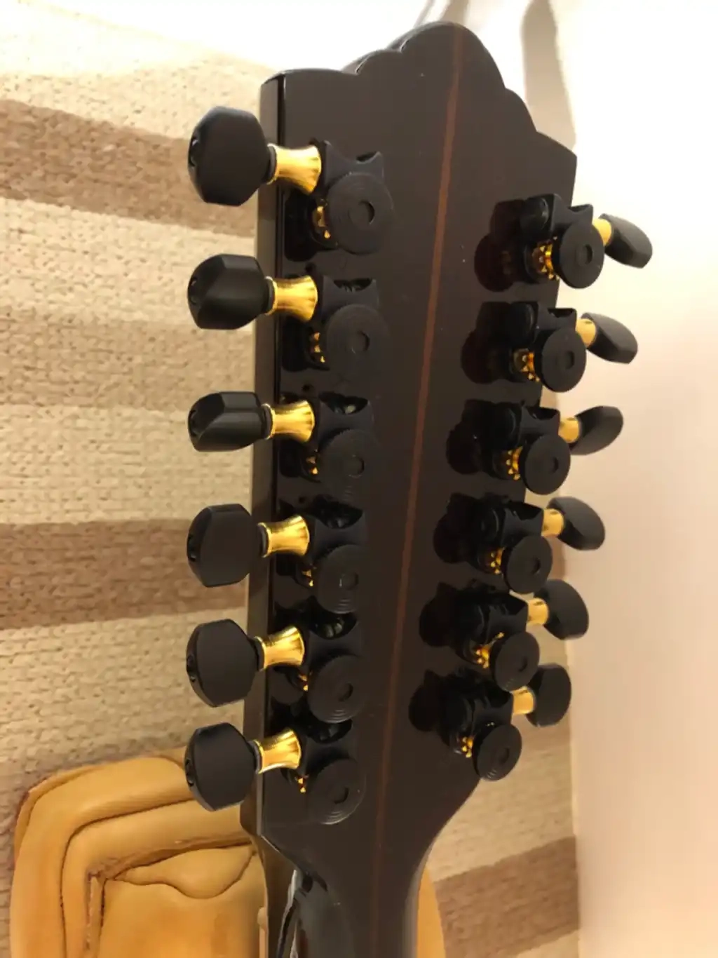 1976 Guild F-512 with Sperzel Open-Back Trim-Lok tuners