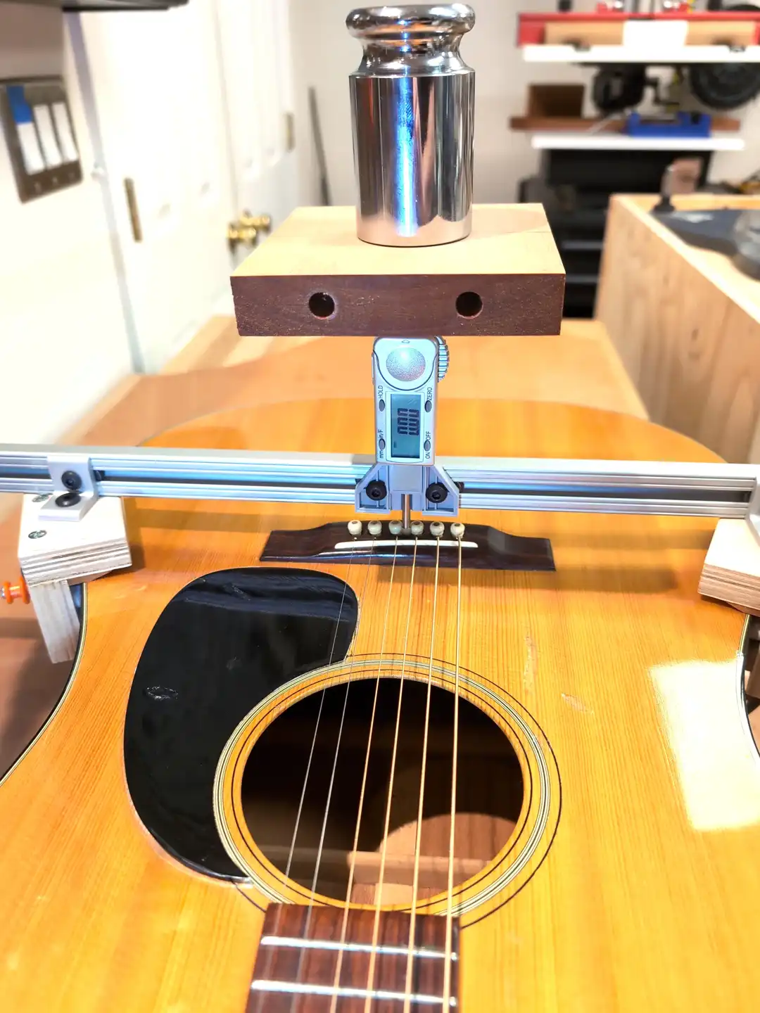 Soundboard Deflection Fixture